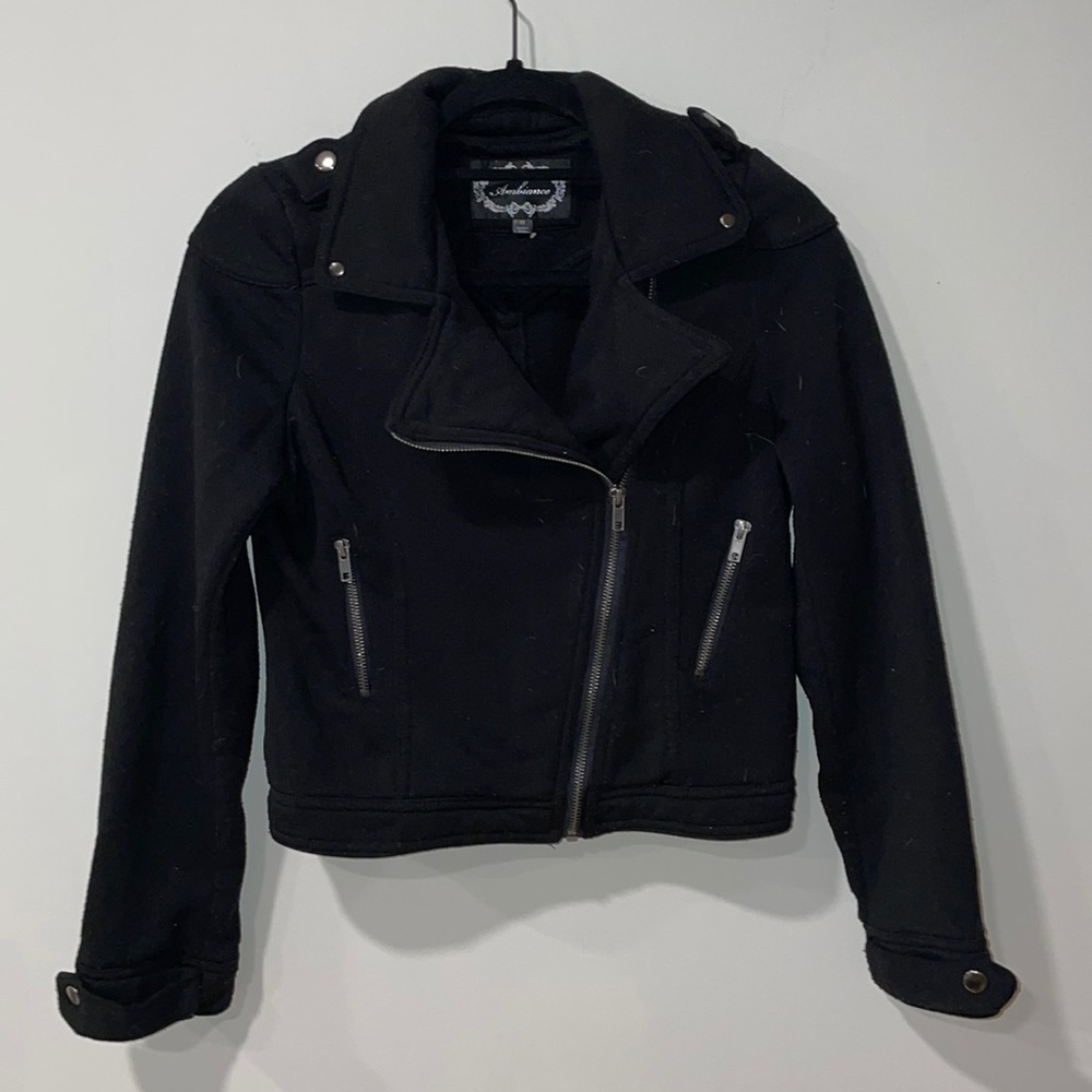Black cross zip jacket